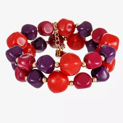 Mixit Gold Tone & Red Womens 2-pc. Bracelet Set