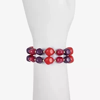 Mixit Gold Tone & Red Womens 2-pc. Bracelet Set