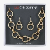 Liz Claiborne Collar Necklace & Drop Earring Womens Round 2-pc. Jewelry Set