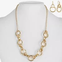 Liz Claiborne Collar Necklace & Drop Earring Womens Round 2-pc. Jewelry Set
