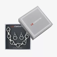 Liz Claiborne Collar Necklace & Drop Earring Womens Round 2-pc. Jewelry Set