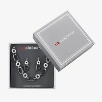 Liz Claiborne Two Toned Collar Necklace & Drop Earring Womens Rectangular 2-pc. Jewelry Set
