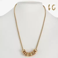 Liz Claiborne Frontal Slider Necklace & Huggie Earring Womens 2-pc. Jewelry Set