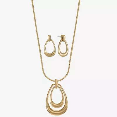 Liz Claiborne Pendant Necklace & Drop Earring Womens 2-pc. Jewelry Set