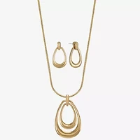 Liz Claiborne Pendant Necklace & Drop Earring Womens 2-pc. Jewelry Set