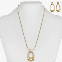 Liz Claiborne Pendant Necklace & Drop Earring Womens 2-pc. Jewelry Set