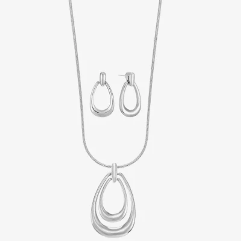 Liz Claiborne Pendant Necklace & Drop Earring Womens 2-pc. Jewelry Set