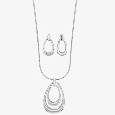 Liz Claiborne Pendant Necklace & Drop Earring Womens 2-pc. Jewelry Set