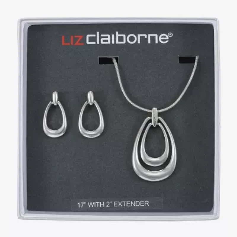 Liz Claiborne Pendant Necklace & Drop Earring Womens 2-pc. Jewelry Set