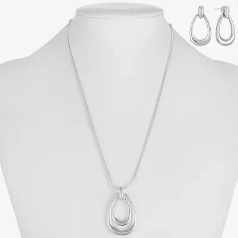 Liz Claiborne Pendant Necklace & Drop Earring Womens 2-pc. Jewelry Set