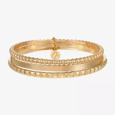 Liz Claiborne Textured Bangle Womens 3-pc. Bracelet Set