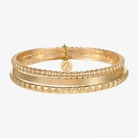 Liz Claiborne Textured Bangle Womens 3-pc. Bracelet Set