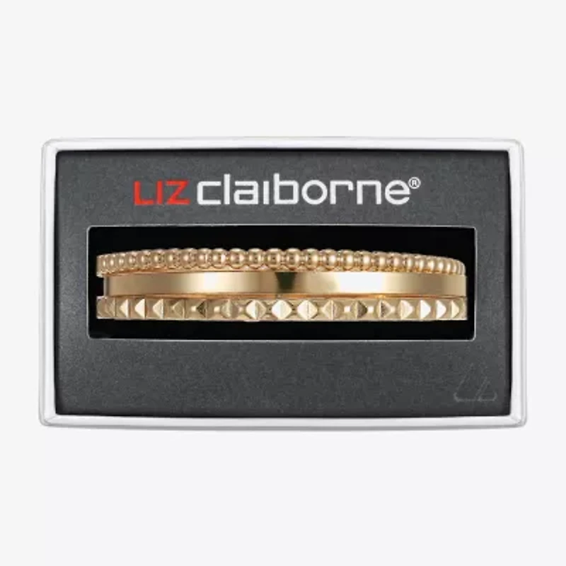 Liz Claiborne Textured Bangle Womens 3-pc. Bracelet Set