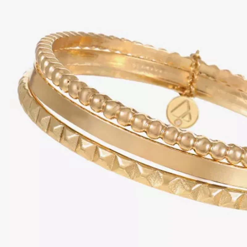 Liz Claiborne Textured Bangle Womens 3-pc. Bracelet Set