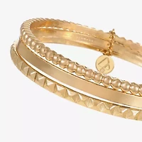 Liz Claiborne Textured Bangle Womens 3-pc. Bracelet Set