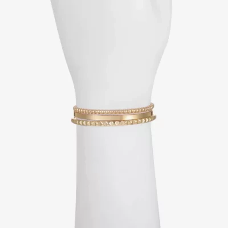 Liz Claiborne Textured Bangle Womens 3-pc. Bracelet Set