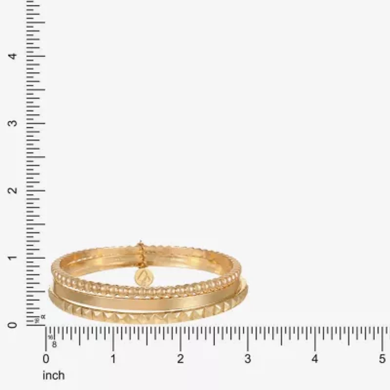 Liz Claiborne Textured Bangle Womens 3-pc. Bracelet Set