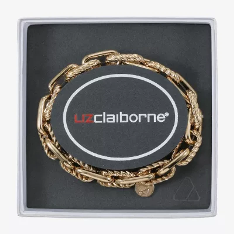 Liz Claiborne Textured Link Womens Stretch Bracelet