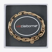 Liz Claiborne Textured Link Womens Stretch Bracelet