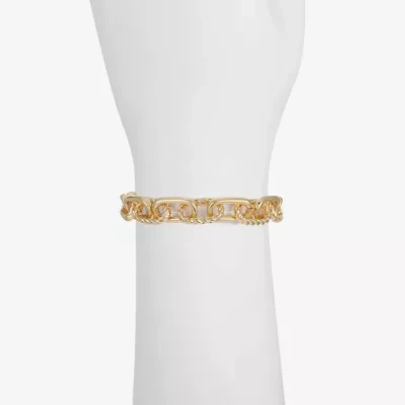 Liz Claiborne Textured Link Womens Stretch Bracelet
