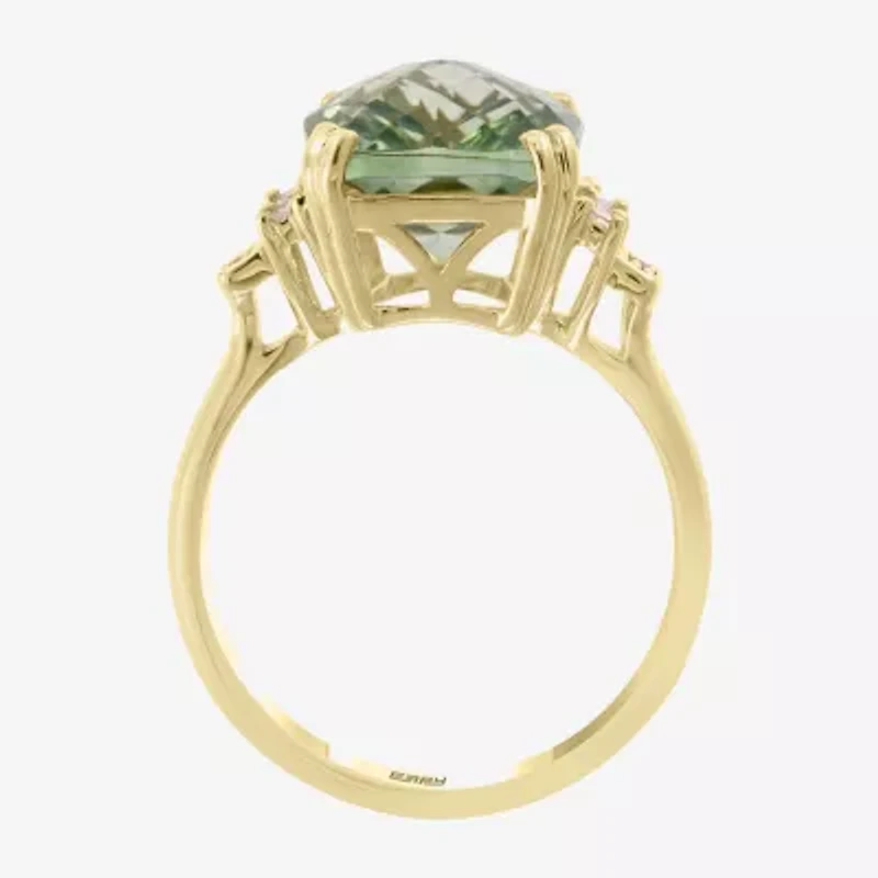 Effy Final Call Womens 1/7 CT. T.W. Genuine Green Amethyst 14K Gold Cocktail Ring