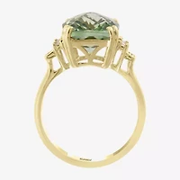 Effy Final Call Womens 1/7 CT. T.W. Genuine Green Amethyst 14K Gold Cocktail Ring