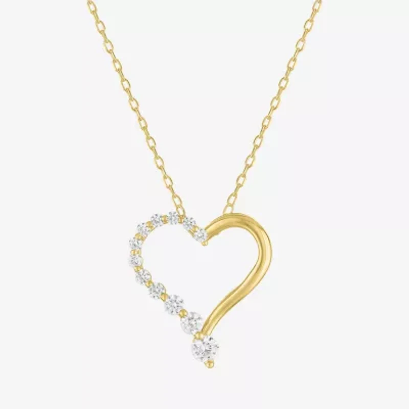 Yes, Please! Womens Lab Created White Sapphire Pendant