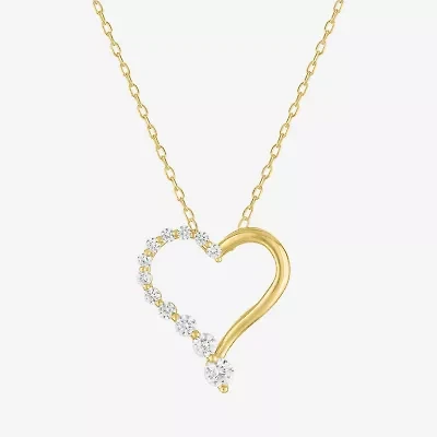Yes, Please! Womens Lab Created White Sapphire Pendant