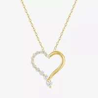 Yes, Please! Womens Lab Created White Sapphire Pendant