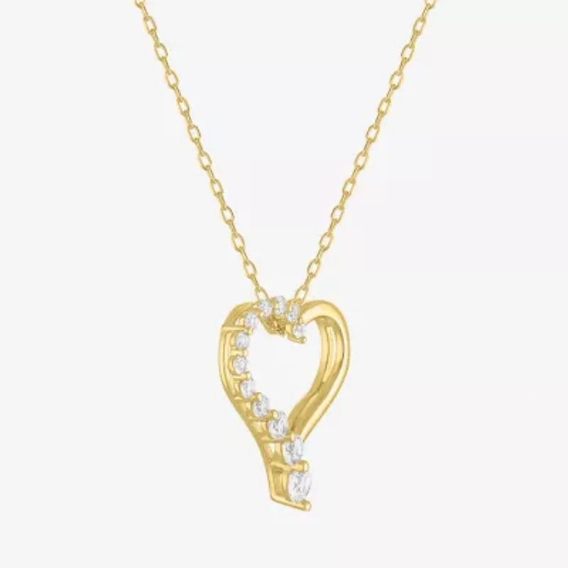 Yes, Please! Womens Lab Created White Sapphire Pendant