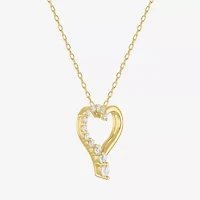 Yes, Please! Womens Lab Created White Sapphire Pendant