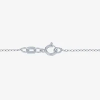 Yes, Please! Womens Lab Created White Sapphire Heart Pendant