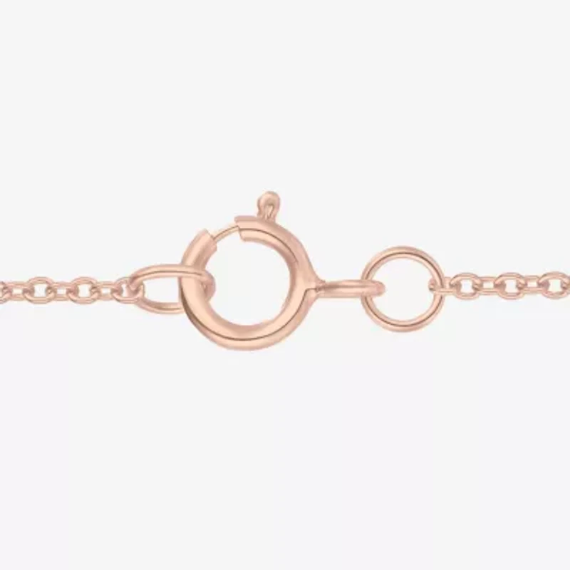 Yes, Please! Womens Lab Created Multi Color Opal 14K Rose Gold Over Silver 18 Inch Pendant Necklace