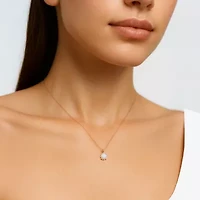 Yes, Please! Womens Lab Created Multi Color Opal 14K Rose Gold Over Silver 18 Inch Pendant Necklace