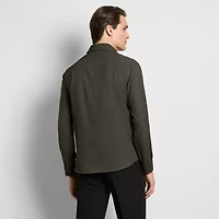 Van Heusen All Way Stretch Performance Mens Long Sleeve Slim Fit Button-Down Shirt