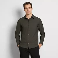 Van Heusen All Way Stretch Performance Mens Long Sleeve Slim Fit Button-Down Shirt