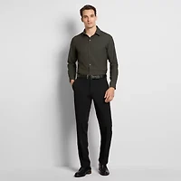 Van Heusen All Way Stretch Performance Mens Long Sleeve Slim Fit Button-Down Shirt