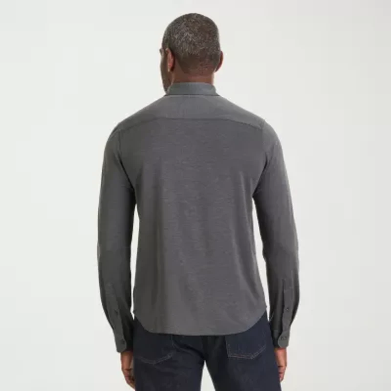 Van Heusen Mens Long Sleeve Cuffed Classic Fit Button-Down Shirt