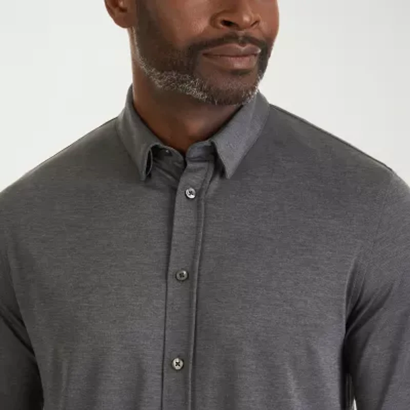 Van Heusen Mens Long Sleeve Cuffed Classic Fit Button-Down Shirt