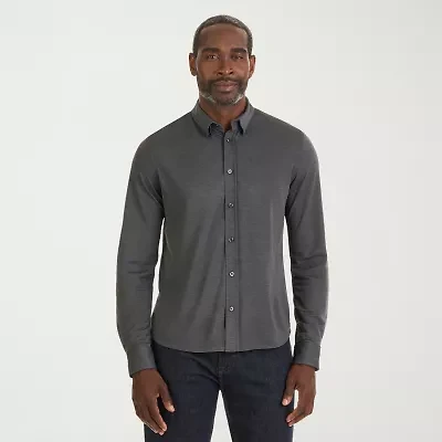 Van Heusen Mens Long Sleeve Cuffed Classic Fit Button-Down Shirt