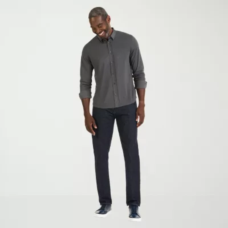 Van Heusen Mens Long Sleeve Cuffed Classic Fit Button-Down Shirt