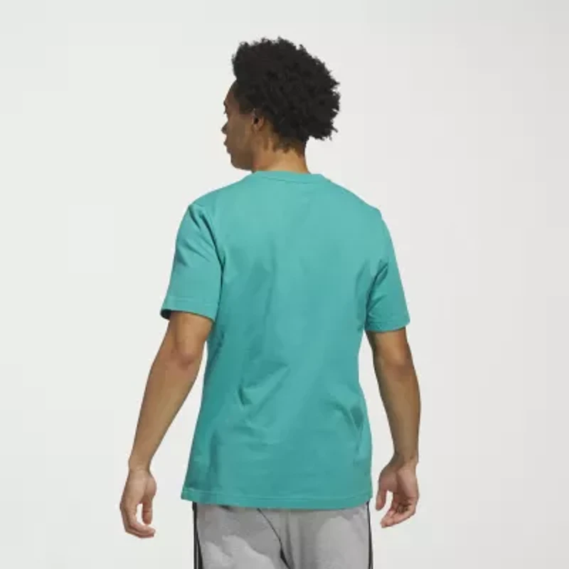 adidas Mens Crew Neck Short Sleeve Regular Fit Graphic T-Shirt
