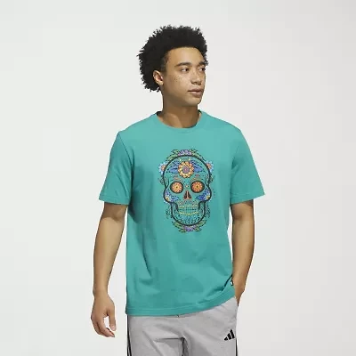 adidas Mens Crew Neck Short Sleeve Regular Fit Graphic T-Shirt