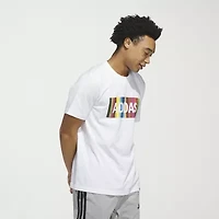 adidas Mens Crew Neck Short Sleeve Regular Fit Graphic T-Shirt