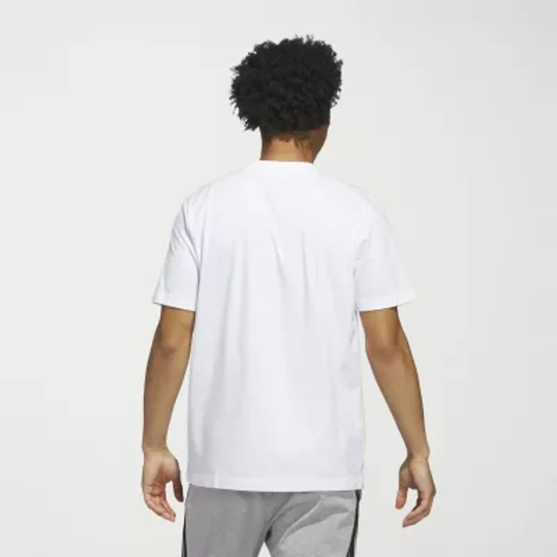 adidas Mens Crew Neck Short Sleeve Regular Fit Graphic T-Shirt
