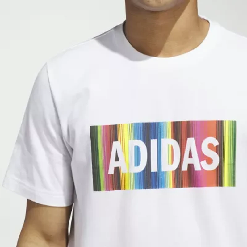 adidas Mens Crew Neck Short Sleeve Regular Fit Graphic T-Shirt