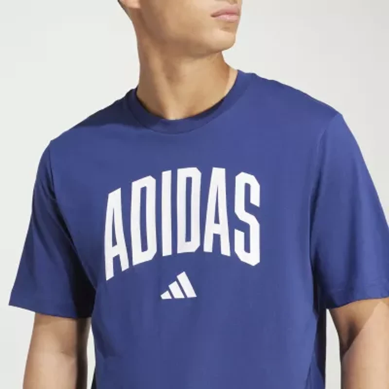 adidas Mens Crew Neck Short Sleeve Big and Tall Graphic T-Shirt