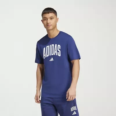 adidas Mens Crew Neck Short Sleeve Big and Tall Graphic T-Shirt