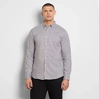 Van Heusen Cronbie Mens Long Sleeve Slim Fit Wrinkle Free Big and Tall Button-Down Shirt