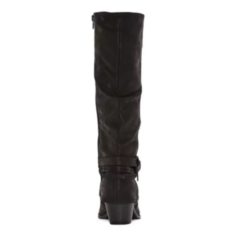 Pop Womens Carmel Block Heel Cowboy Boots